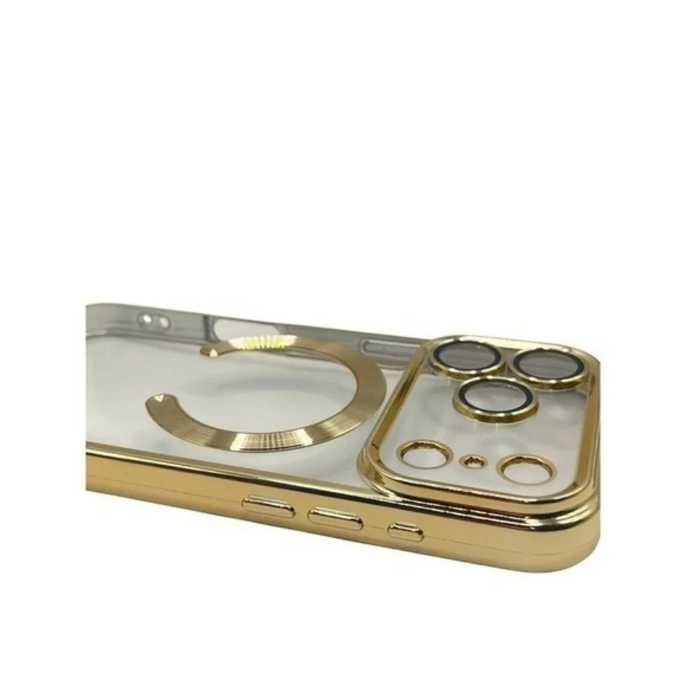 iPhone 17 Pro Clear Protective Case‎ Gold Metallic Trim NEW